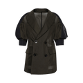 Sacai Voile x Taffeta Jacket "Khaki/Navy"