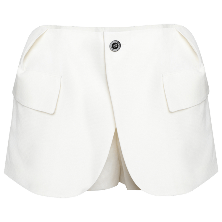 Sacai Double Faced Silk Shorts "Off White"