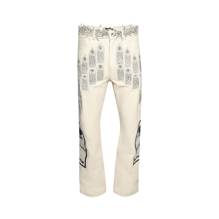 Who Decides War Patched Arch Embroidered Pant "Cream"