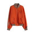 Reese Cooper Desert Marigold Embroidered Nylon Bomber Jacket "Orange"