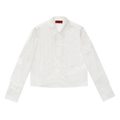 424 Long-Sleeve Cropped Shirt "White"