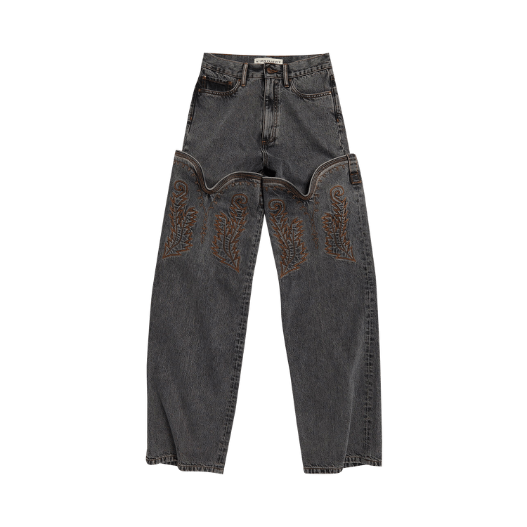 Y/Project Maxi Cowboy Cuff Jeans "Evergreen/Vintage Black"