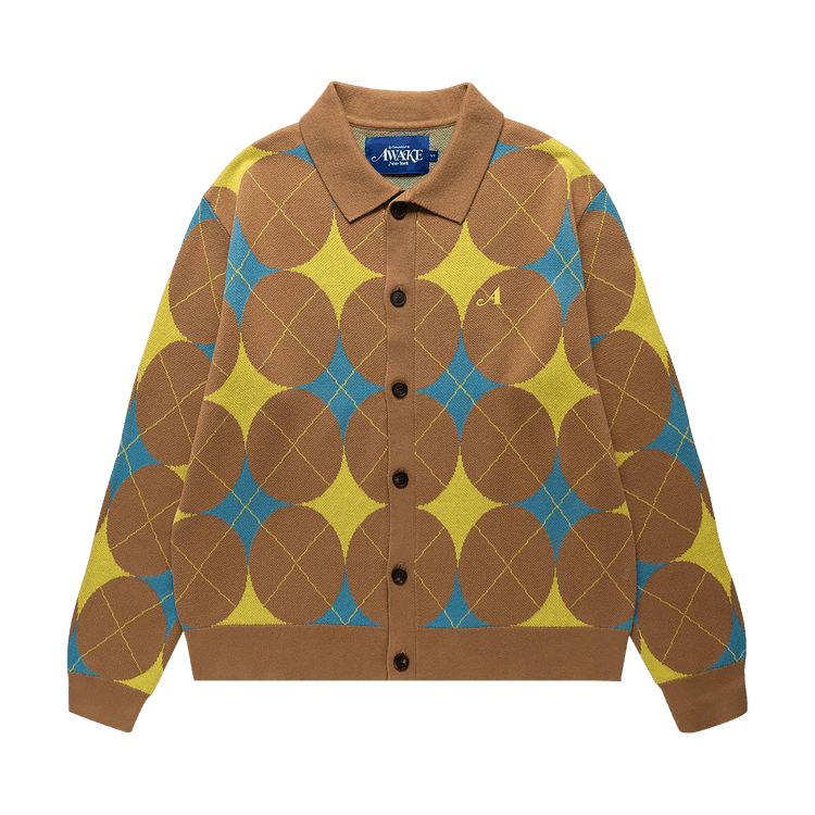Awake NY Arglye Knit Cardigan "Brown"