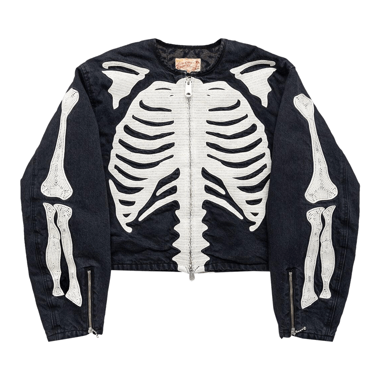Kapital Bone Denim Motocross Jacket "Black"