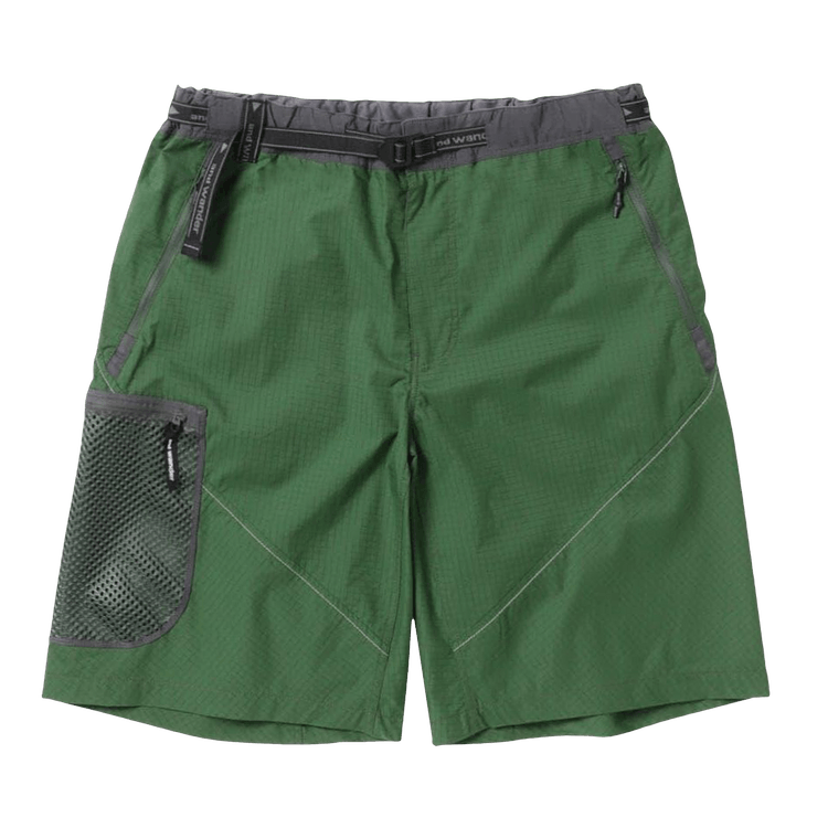 And Wander 17 Breath Rip Short Pants "Green"