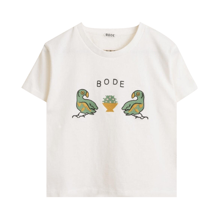 Bode Twin Parakeet Tee "Cream"