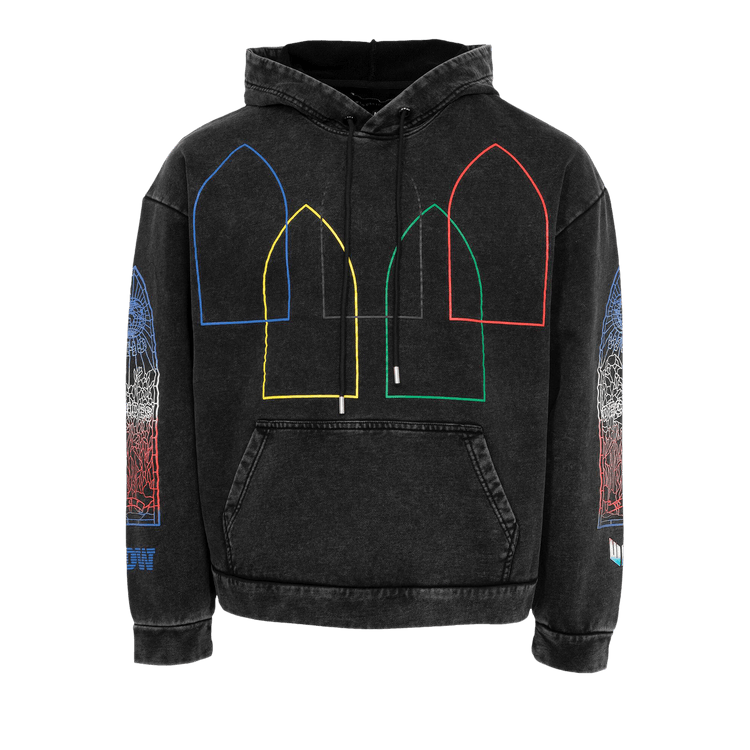 Who Decides War Intertwined Windows Hooded Sweatshirt "Multicolor"
