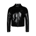 Courrèges Iconic Vinyl Biker Jacket "Black"