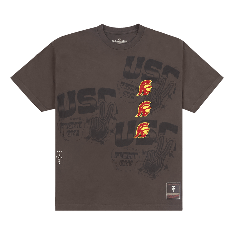 Cactus Jack by Travis Scott x Mitchell & Ness University Of Southern California Seal Tee "Brown"