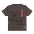Cactus Jack by Travis Scott x Mitchell & Ness University Of Wisconsin Seal Tee "Brown"
