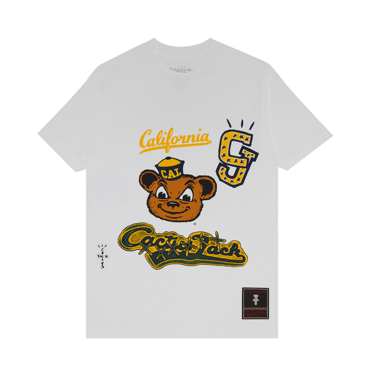 Cactus Jack by Travis Scott x Mitchell & Ness University Of California, Berkeley Handdrawn Tee "White"