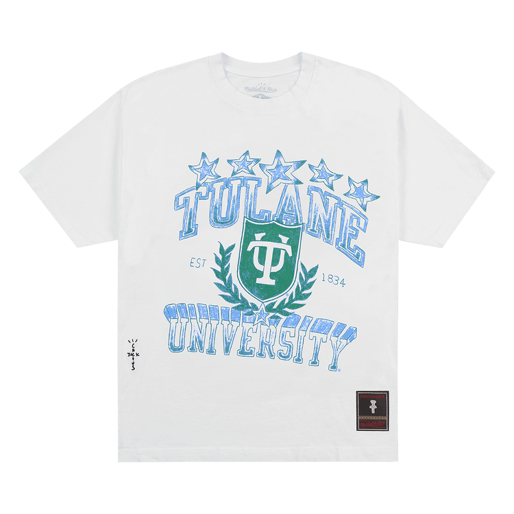 Cactus Jack by Travis Scott x Mitchell & Ness Tulane University Handdrawn Tee "White"