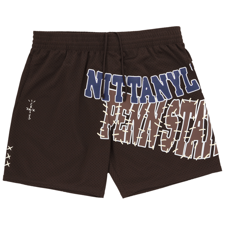 Cactus Jack by Travis Scott x Mitchell & Ness Penn State University Shorts "Brown"