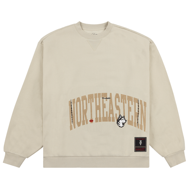 Cactus Jack by Travis Scott x Mitchell & Ness Northeastern University Crewneck "Tan"