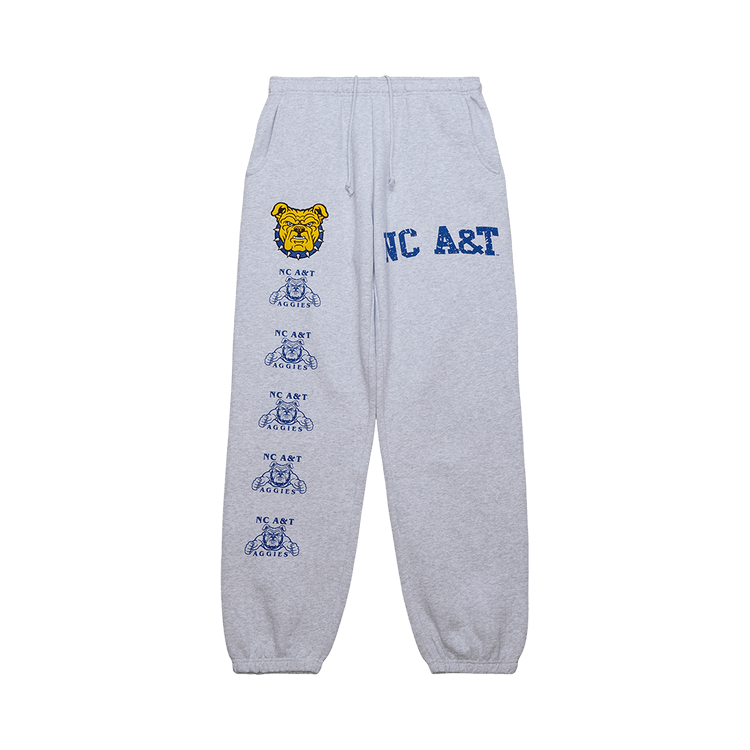 Cactus Jack by Travis Scott x Mitchell & Ness North Carolina A&T University Sweatpants "Grey Heather"