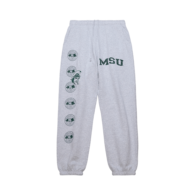 Cactus Jack by Travis Scott x Mitchell & Ness Michigan State University Sweatpants "Grey Heather"
