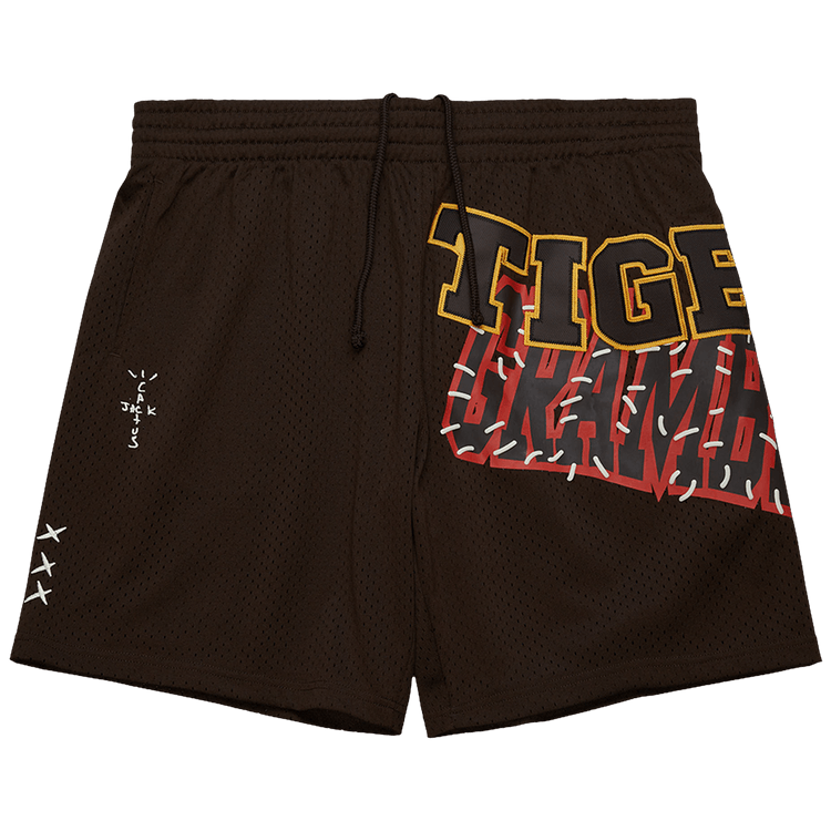 Cactus Jack by Travis Scott x Mitchell & Ness Grambling State University Shorts "Brown"