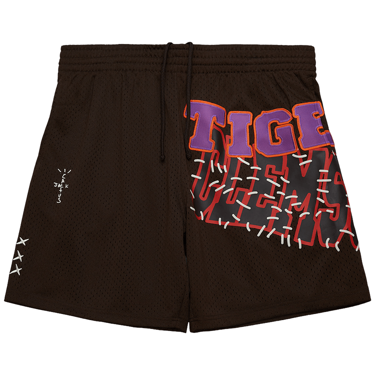 Cactus Jack by Travis Scott x Mitchell & Ness Clemson University Shorts "Brown"