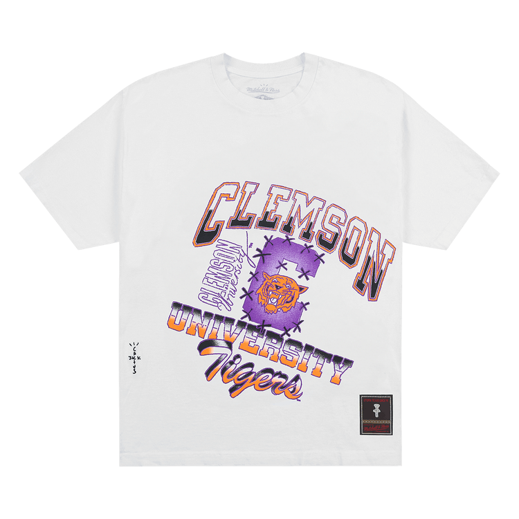 Cactus Jack by Travis Scott x Mitchell & Ness Clemson University Handdrawn Tee "White"