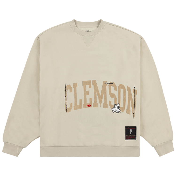 Cactus Jack by Travis Scott x Mitchell & Ness Clemson University Crewneck "Tan"