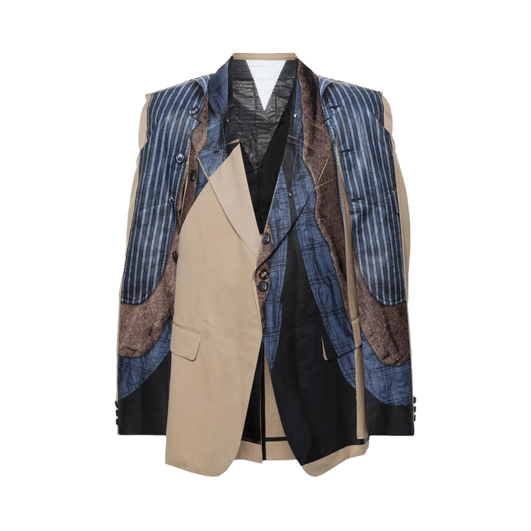 Comme des Garçons Homme Plus Trompe-L'oeil Print Wool Blazer 'Beige'