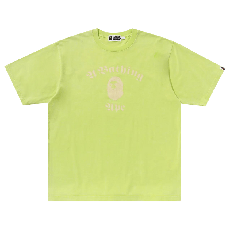 BAPE A Bathing Ape Overdye Relaxed Fit Tee "Yellow"