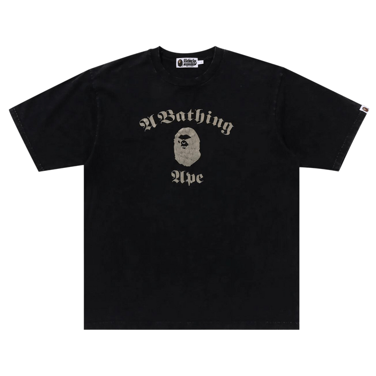 BAPE A Bathing Ape Overdye Relaxed Fit Tee "Black"