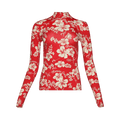 Marine Serre Recycled Jersey High Neck Second Skin "Red"