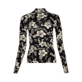 Marine Serre Recycled Jersey High Neck Second Skin "Black"