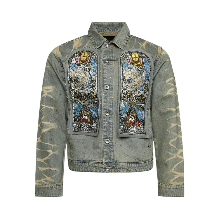 Who Decides War Unfurled Cropped Denim Jacket "Denim"