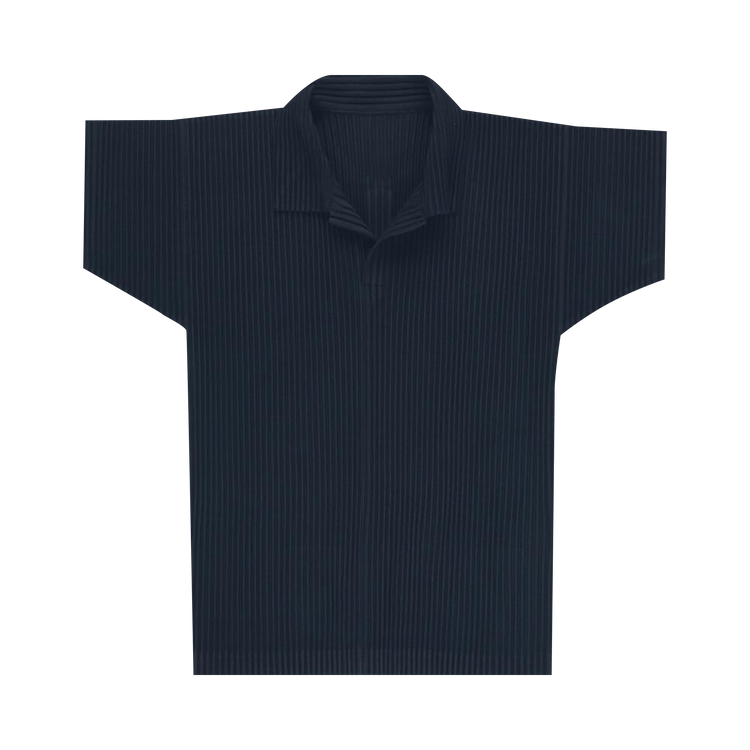 Homme Plissé Issey Miyake Basic Pleated Polo "Black"