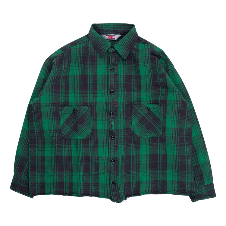 SAINT Mxxxxxx Check Long-Sleeve Shirt "Green/Black"