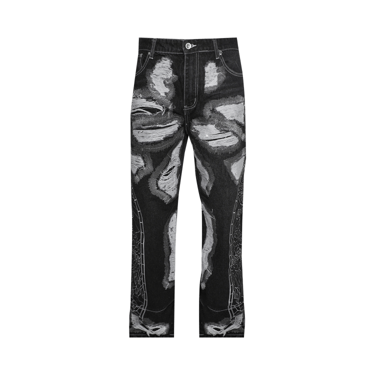 Who Decides War Darning Side Embroidery Pant "Coal"