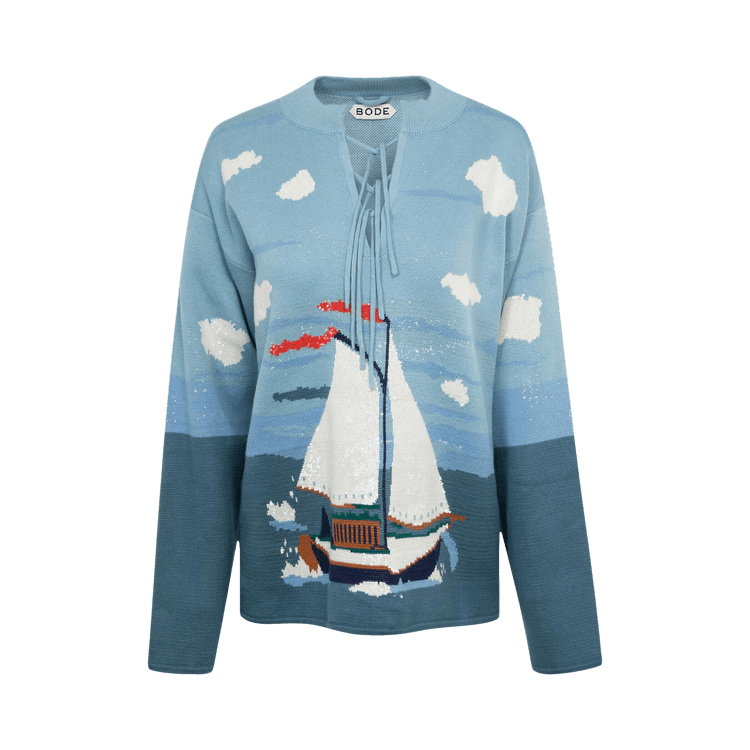 Bode Pinafore Sweater "Blue"