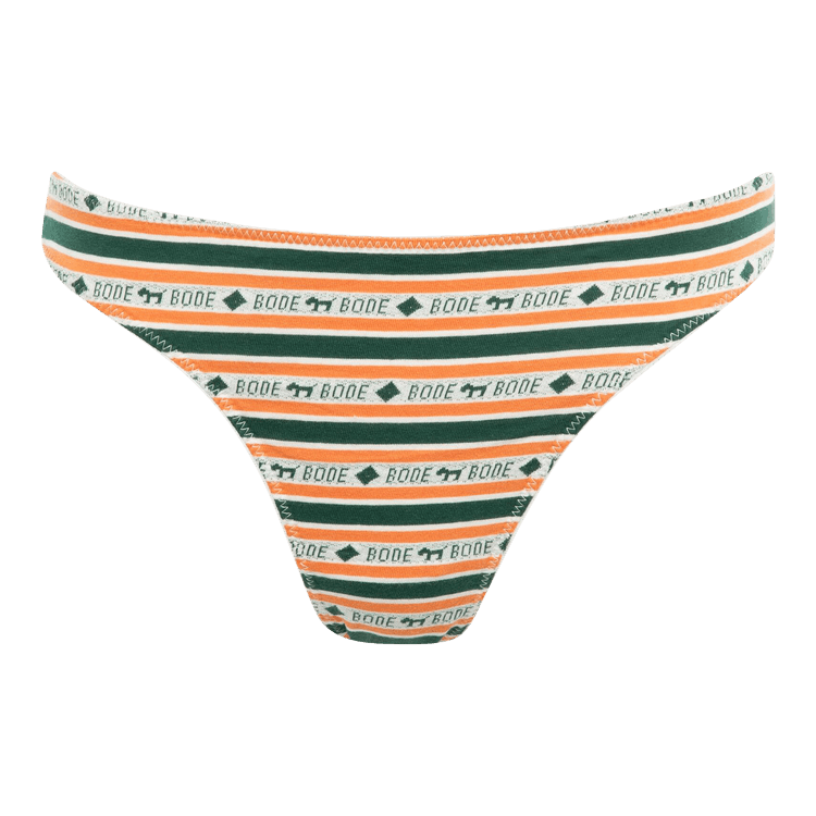 Bode Scottie Jacquard Brief "Green"
