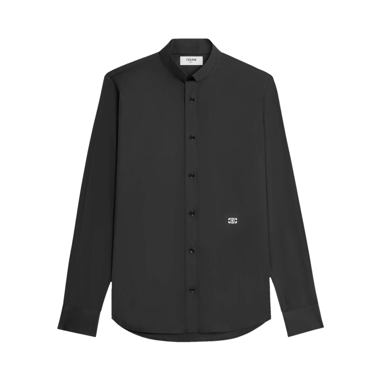 CELINE Loose Shirt With Inverted Collar "Black"