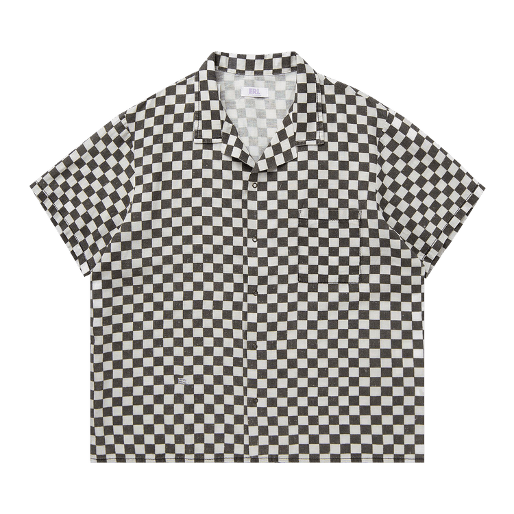 ERL Woven Printed Hawaian Shirt "Checker"