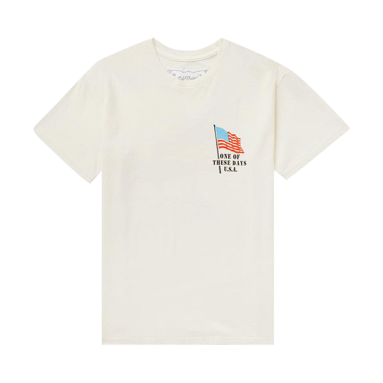 One Of These Days American Flag Cowboy Tee "Bone"