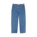 Marine Serre Moon Laser Denim Curved Jeans "Light Blue"