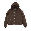 Courrèges AC Nylon Hooded Manteau "Coffee"