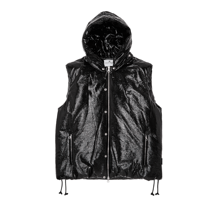Courrèges AC Vinyl Sleeveless Puffer Jacket "Black"