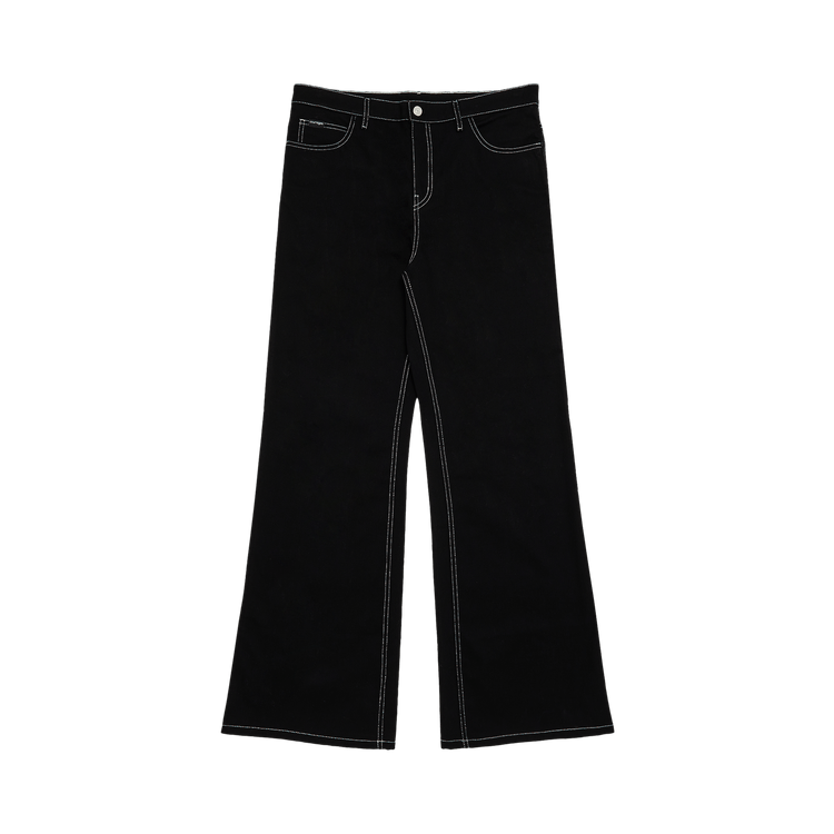 Courrèges Hammer Denim Baggy Pants "Black/White"