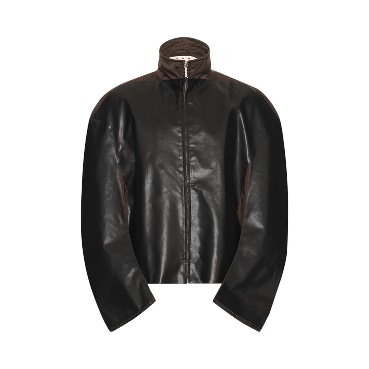 Marni Nylon Twill Bonded Jacket "Mocha/Black"