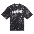 Marni Placed Scribble Logo T-Shirt "Black"