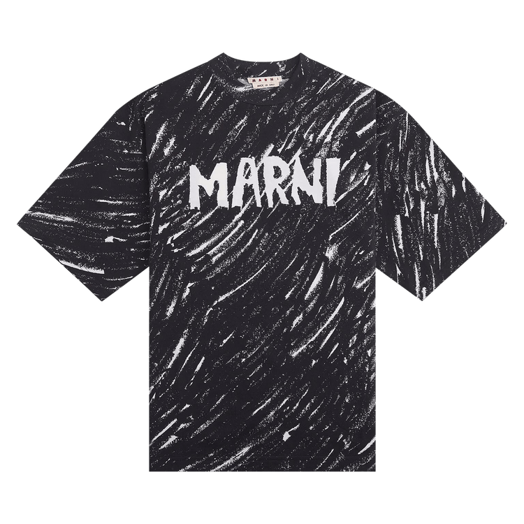 Marni Placed Scribble Logo T-Shirt "Black"