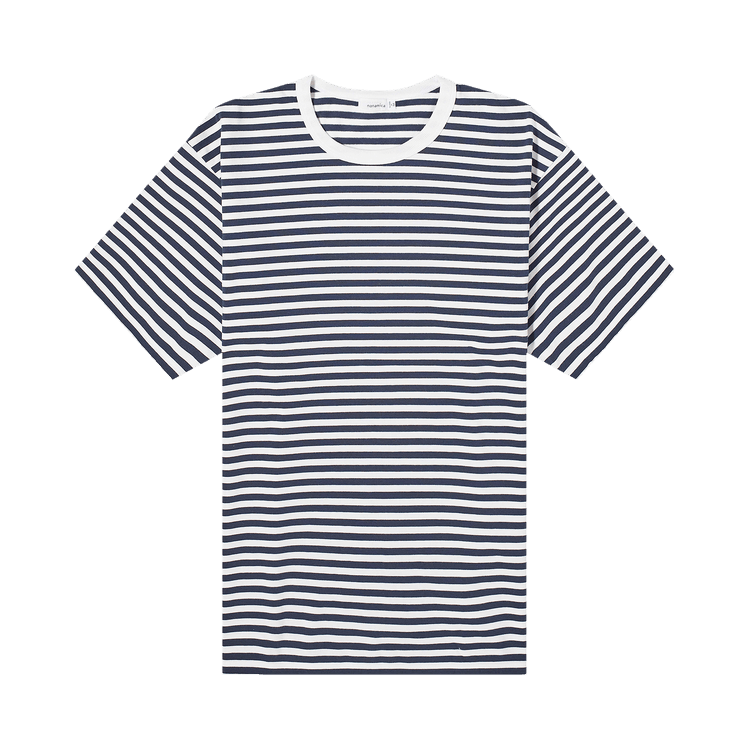 nanamica COOLMAX Stripe Jersey Tee "Navy/White"