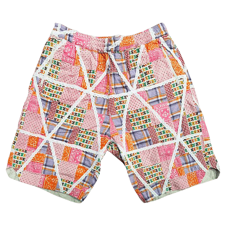Engineered Garments BB Shorts "Orange Lace Patchwork"