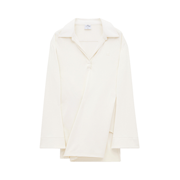 Courrèges Twist Cotton Polo Bodysuit "Natural"