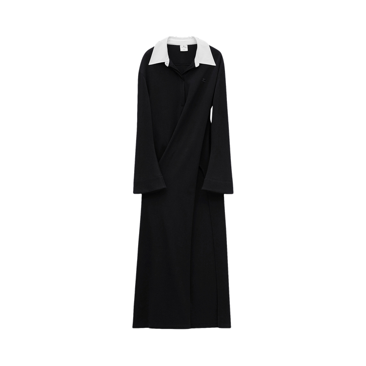 Courrèges Twist Polo Long Dress "Black"