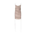 Dion Lee Multirib Drape Mini Dress "Taupe"
